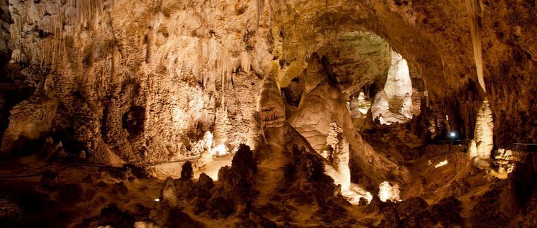 Photograph of the inside of Carlsbad Caverns